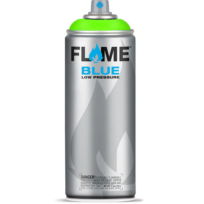 Flame Blue Spray Paint 400ml - Cool & Neutral Tones - Front View Of Kiwi